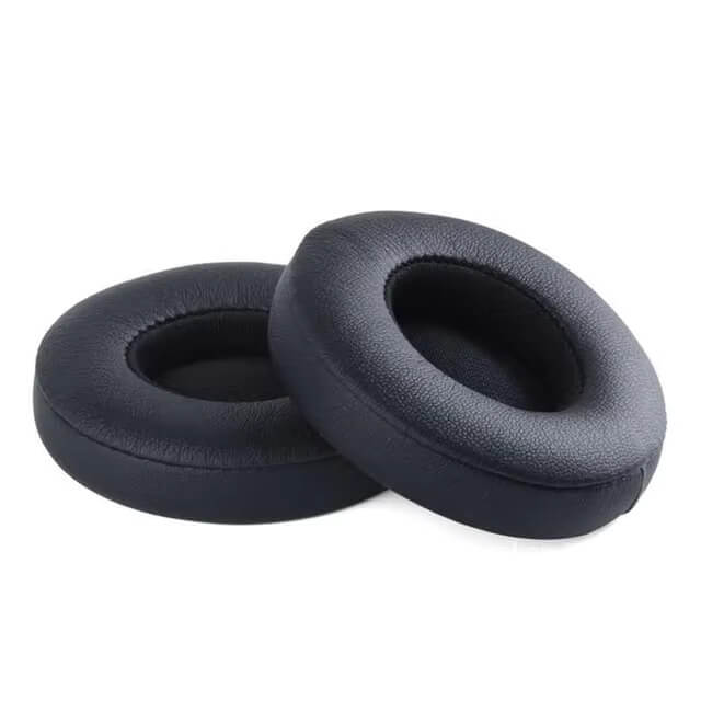 Set 2 bureti Edman pentru casti Beats Solo 3, Solo 2 Wireless, On-Ear, Piele ecologica, Negru