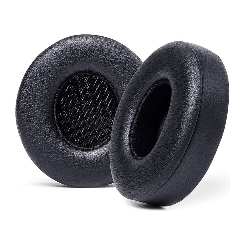 Set 2 bureti Edman pentru casti Beats Solo 3, Solo 2 Wireless, On-Ear, Piele ecologica, Negru