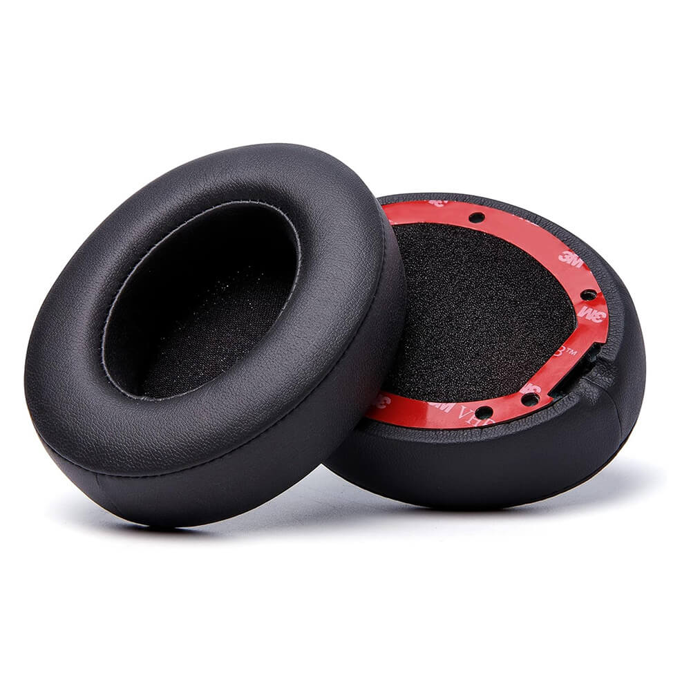 Set 2 bureti Edman pentru casti Beats Studio 3, Studio 2.0 cu fir/Wireless, Over-Ear, Piele ecologica, Negru