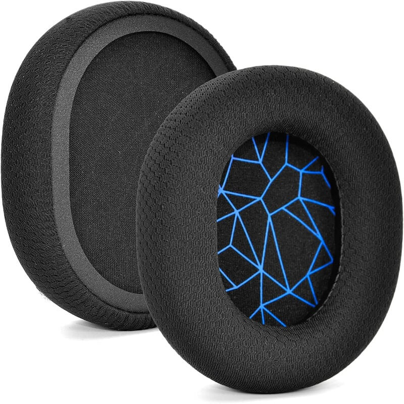 Set 2 bureti Edman pentru casti SteelSeries Arctis 3 / Arctis 5 / Arctis 7 / Arctis 9 / Arctis 1 / Arctis Pro Wireless Gaming, Negru-Albastru