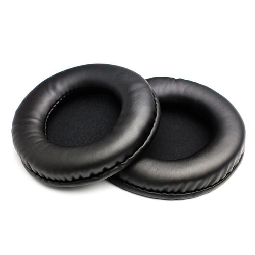 Set 2 bureti Edman rotunzi universali pentru casti, Piele ecologica, 70 mm, Negru