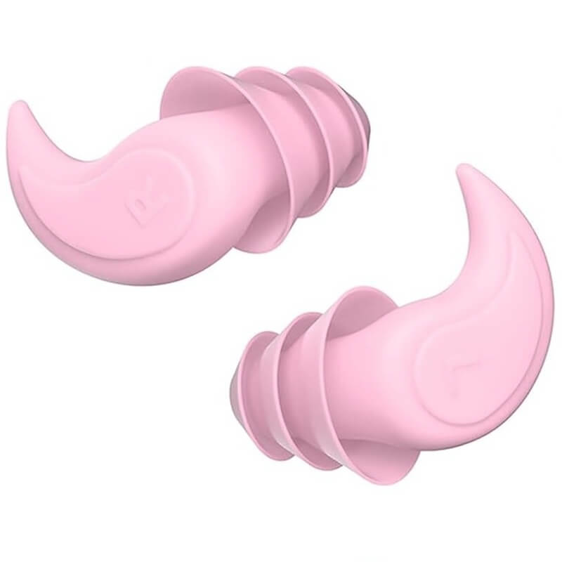 Set 2 dopuri de urechi Edman, silicon nano 3 straturi, reutilizabile, reducere zgomot 40dB, impermeabile, Roz
