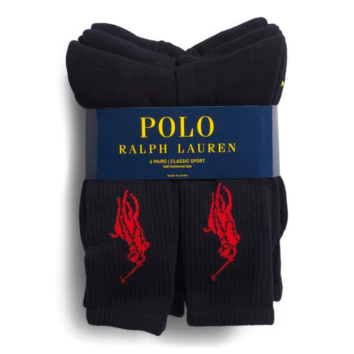 Set 6 perechi sosete Polo Ralph Lauren negre