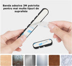set-suport-organizare-cabluri-edman-3-bucati-3-dimensiuni-diferite-autoadeziv-negru