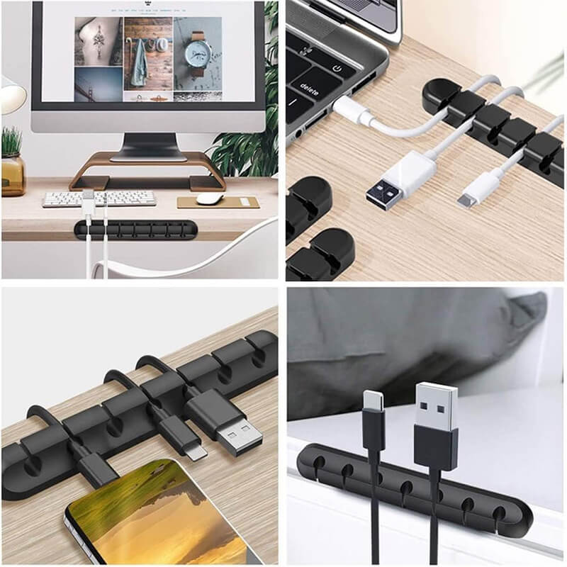 set-suport-organizare-cabluri-edman-3-bucati-3-dimensiuni-diferite-autoadeziv-negru