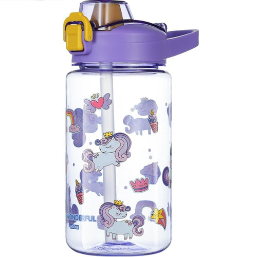 Sticla apa pentru copii Edman 600ml, rezistenta la scurgeri
