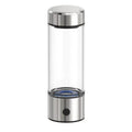 Sticla portabila 420ml apa hidrogenata din inox Edman, functie de ionizare a apei, incarcare USB-C, Argintie