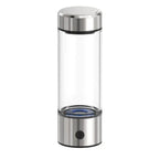 Sticla portabila 420ml apa hidrogenata din inox Edman, functie de ionizare a apei, incarcare USB-C, Argintie