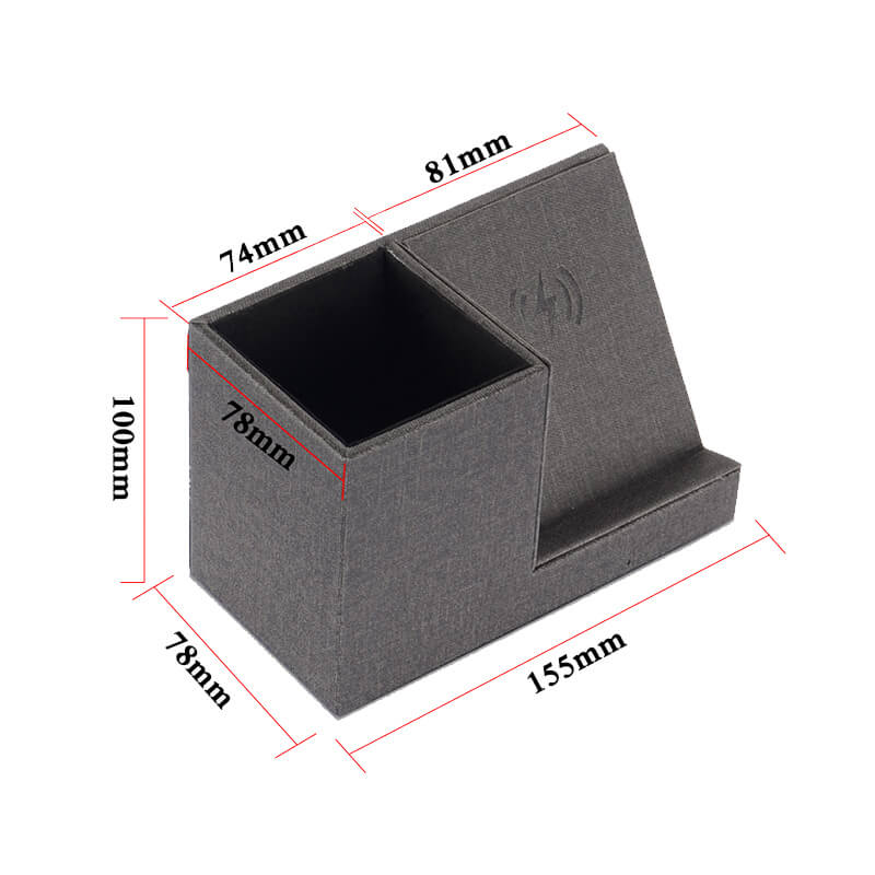 Suport pixuri cu incarcator wireless rapid QI Edman Ontario SP1, 10W, Negru