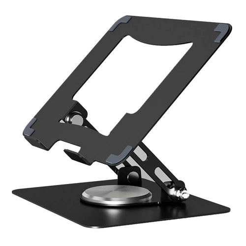 Suport laptop rotativ cu inaltime reglabila Edman, pentru birou, design pliabil, aluminiu rezistent