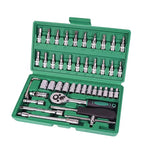 Trusa reparatie masina MOTOR10 46 piese, otel inoxidabil, Negru/Verde
